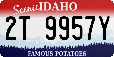 ID license plate 2T9957Y