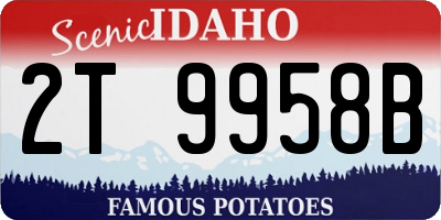 ID license plate 2T9958B