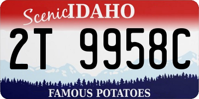 ID license plate 2T9958C