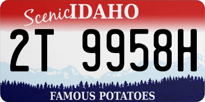 ID license plate 2T9958H