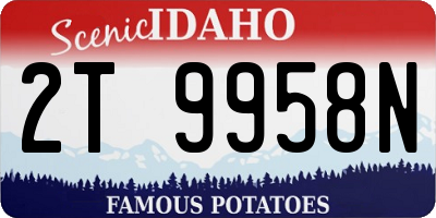 ID license plate 2T9958N