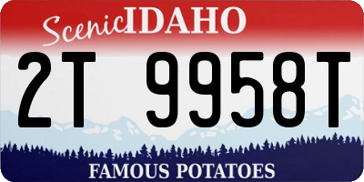 ID license plate 2T9958T