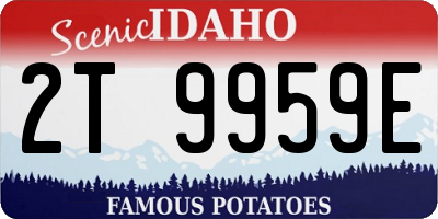 ID license plate 2T9959E