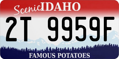 ID license plate 2T9959F
