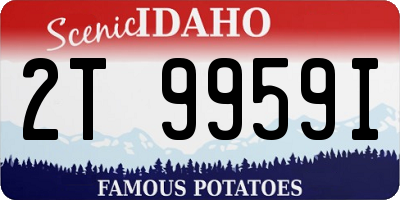 ID license plate 2T9959I