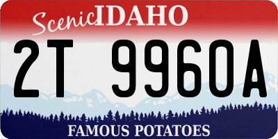 ID license plate 2T9960A