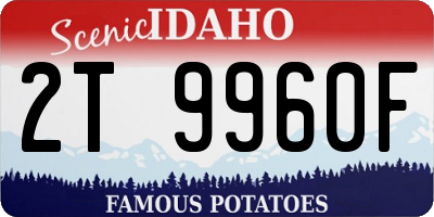 ID license plate 2T9960F