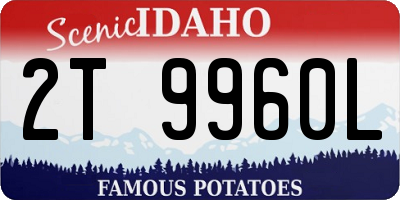 ID license plate 2T9960L