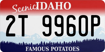 ID license plate 2T9960P