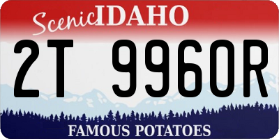 ID license plate 2T9960R