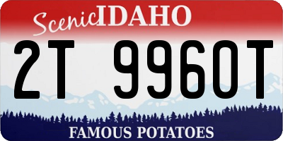 ID license plate 2T9960T