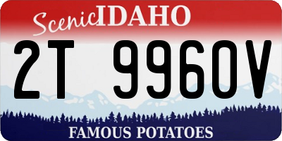 ID license plate 2T9960V