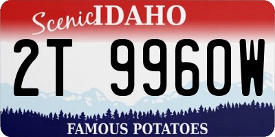 ID license plate 2T9960W