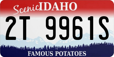 ID license plate 2T9961S