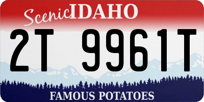 ID license plate 2T9961T