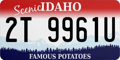 ID license plate 2T9961U