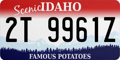 ID license plate 2T9961Z