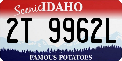 ID license plate 2T9962L