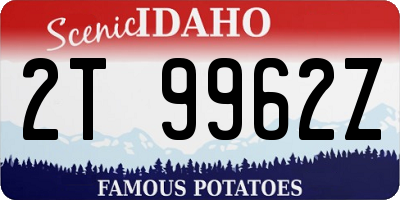 ID license plate 2T9962Z