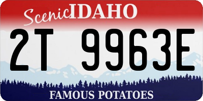 ID license plate 2T9963E