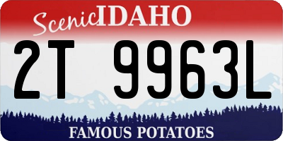 ID license plate 2T9963L