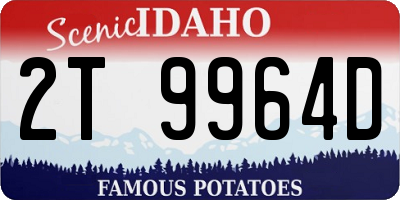 ID license plate 2T9964D