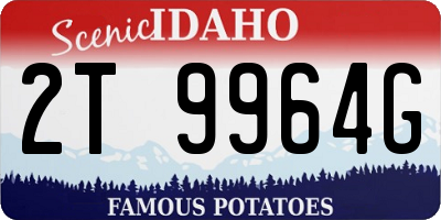 ID license plate 2T9964G