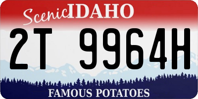 ID license plate 2T9964H