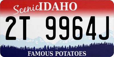 ID license plate 2T9964J