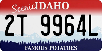 ID license plate 2T9964L