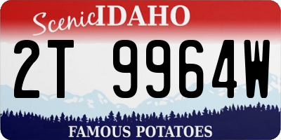 ID license plate 2T9964W