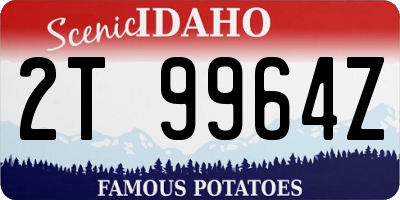 ID license plate 2T9964Z