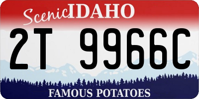ID license plate 2T9966C