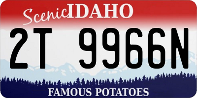 ID license plate 2T9966N