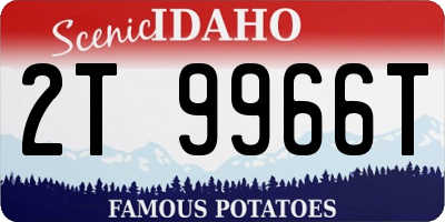 ID license plate 2T9966T