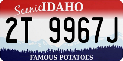 ID license plate 2T9967J