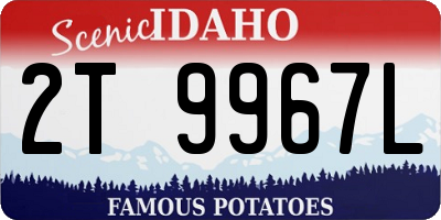 ID license plate 2T9967L