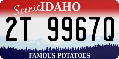 ID license plate 2T9967Q