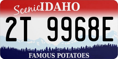 ID license plate 2T9968E