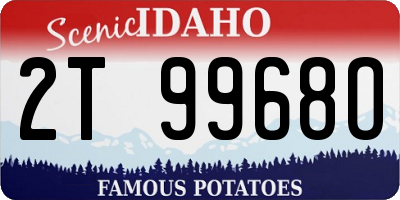 ID license plate 2T9968O