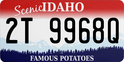 ID license plate 2T9968Q