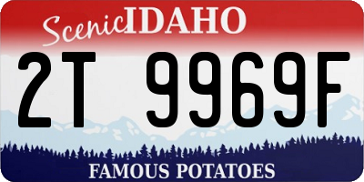 ID license plate 2T9969F