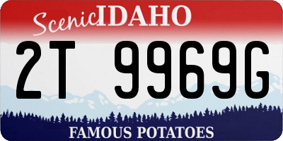 ID license plate 2T9969G