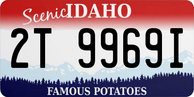 ID license plate 2T9969I