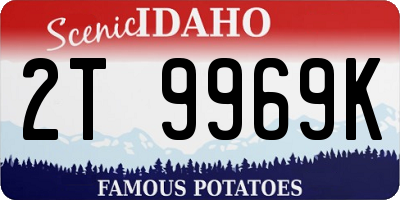 ID license plate 2T9969K