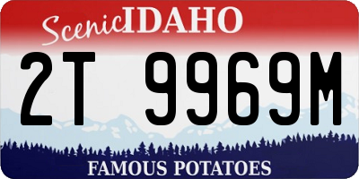 ID license plate 2T9969M