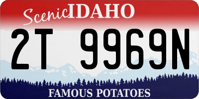 ID license plate 2T9969N