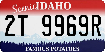 ID license plate 2T9969R