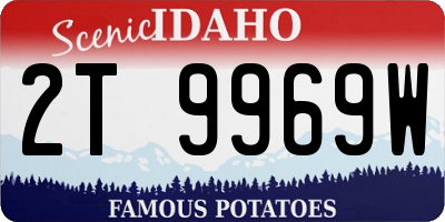 ID license plate 2T9969W