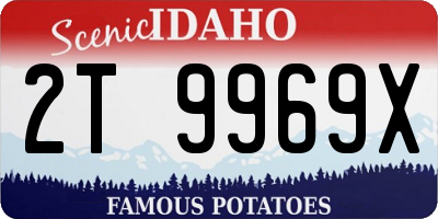 ID license plate 2T9969X